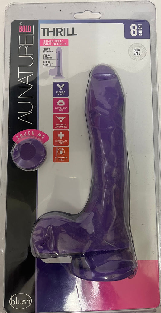 8" Blush Aunaturel Bold Purple Dildo
